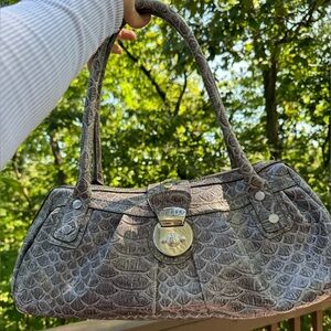 Guess Embossed Crocodile Satchel